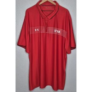 Under Armour Utah Utes Polo Shirt Men’s 5XL Red HeatGear Big & Tall NCAA